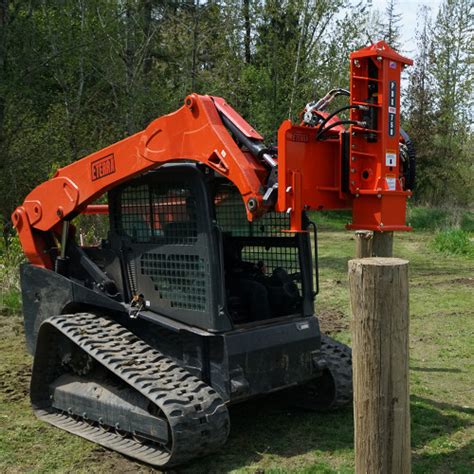 skid steer post driver for sale near me|skidsteer mounted post pounder.